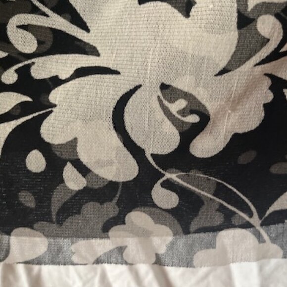 INC International Concepts Halter Top Black White floral pink trim mesh Medium M - Picture 6 of 7